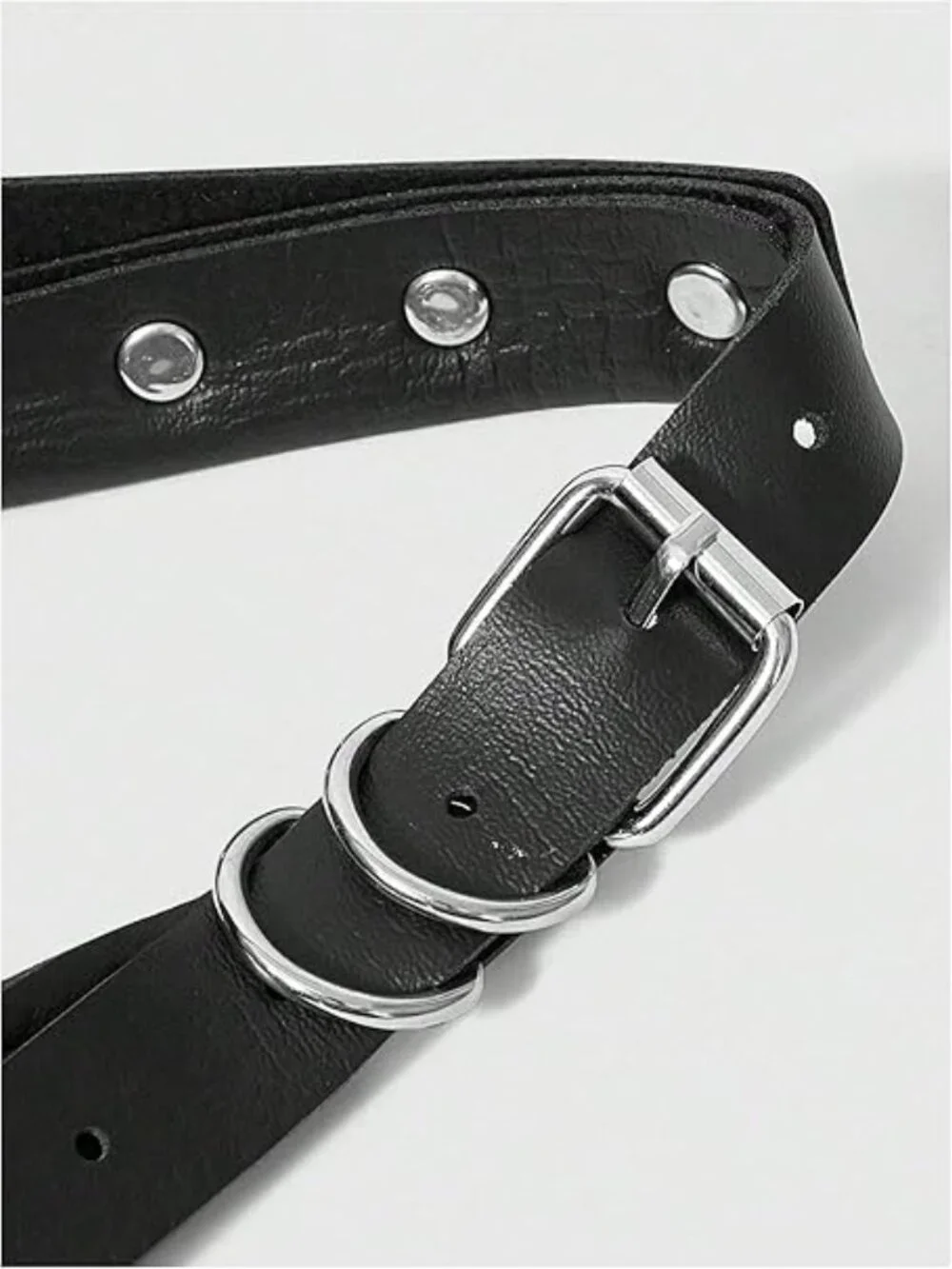 NEW Skull Studded Faux Leather Necktie Goth Punk‎ Neck Ties Y2k Party Emo Gothic